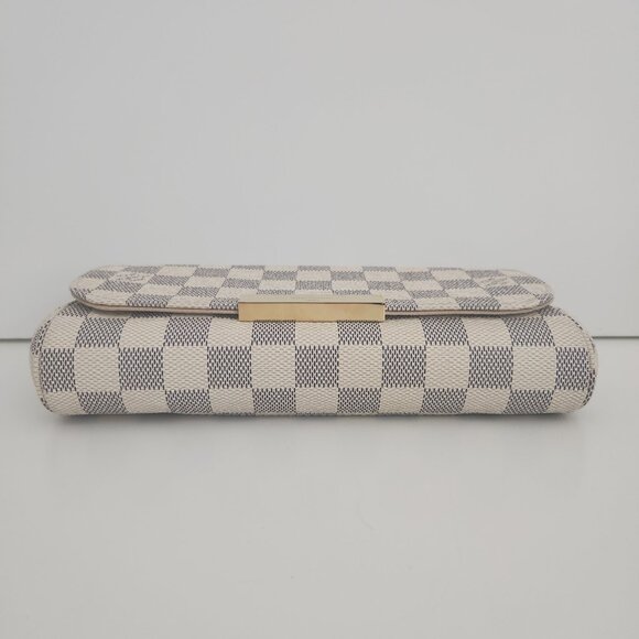 LOUIS VUITTON Favorite PM Crossbody Clutch Damier Azur White N41277 Dust Bag Box - Picture 12 of 15